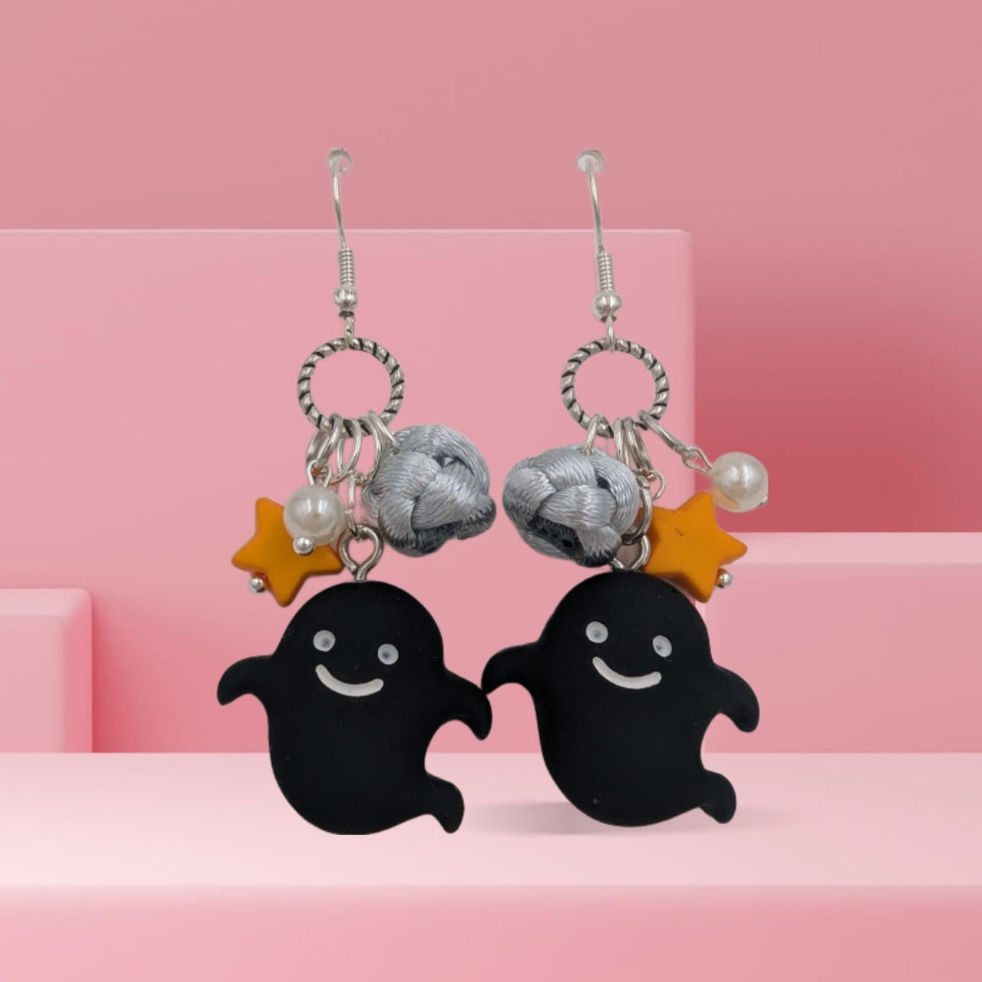 nœud diamant & petit fantôme noir