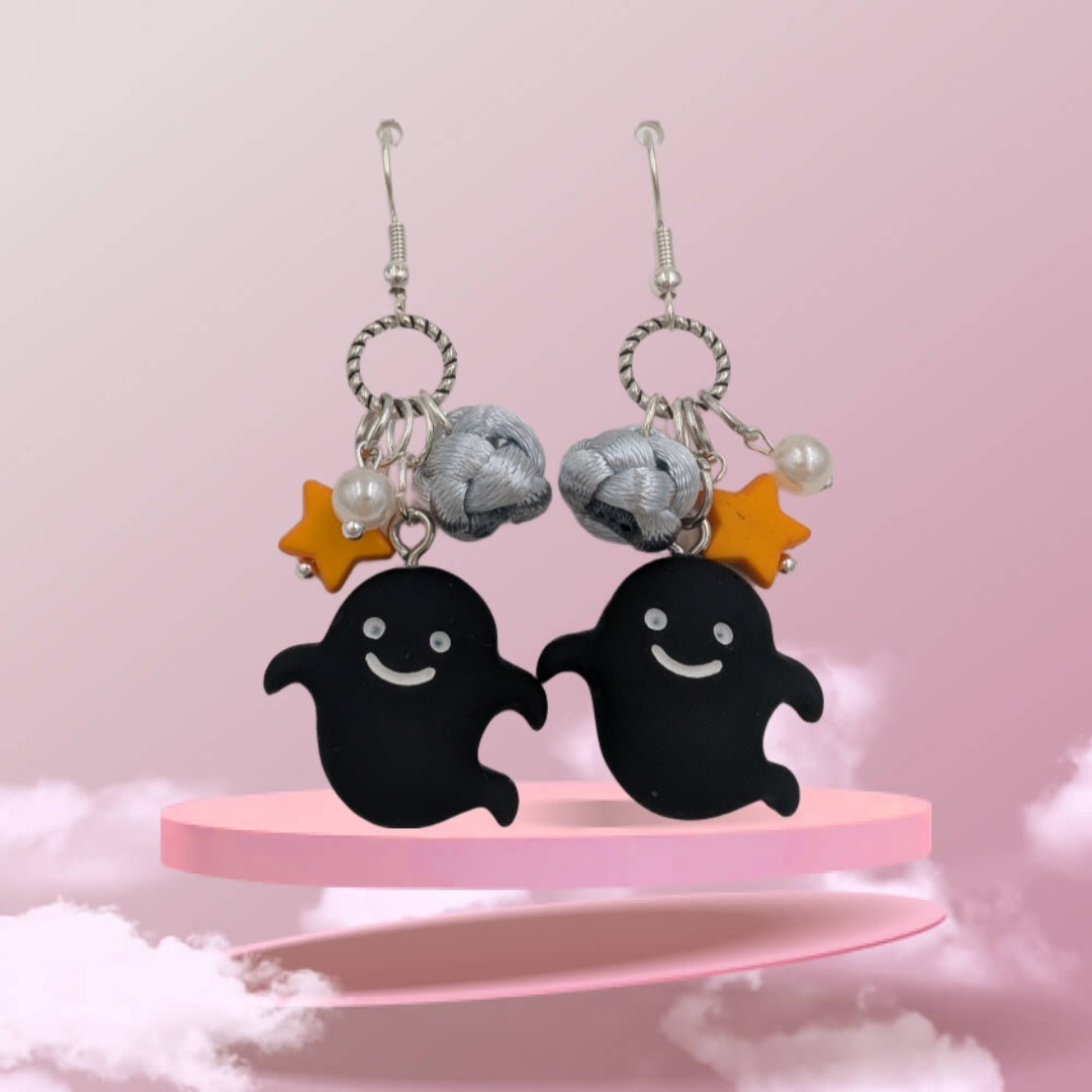 nœud diamant & petit fantôme noir