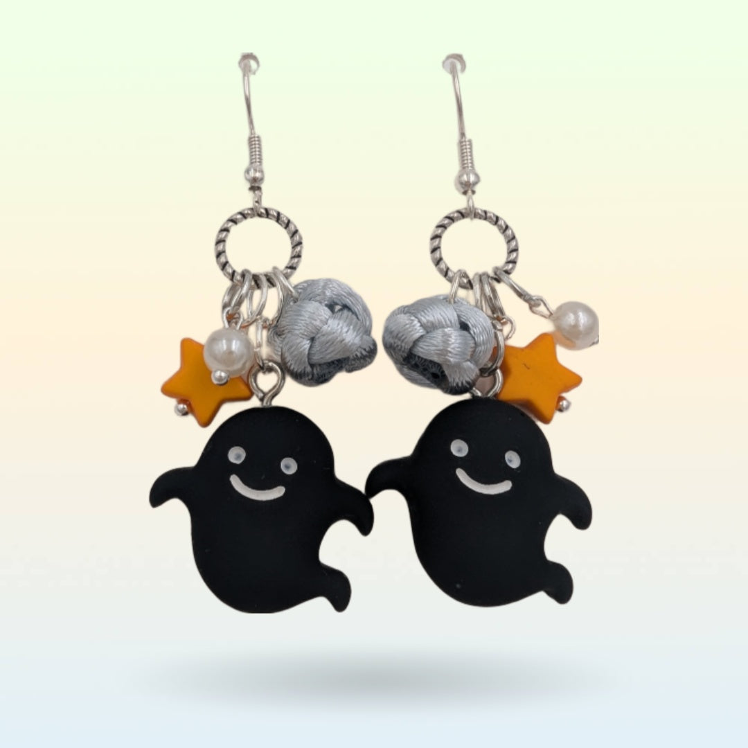nœud diamant & petit fantôme noir