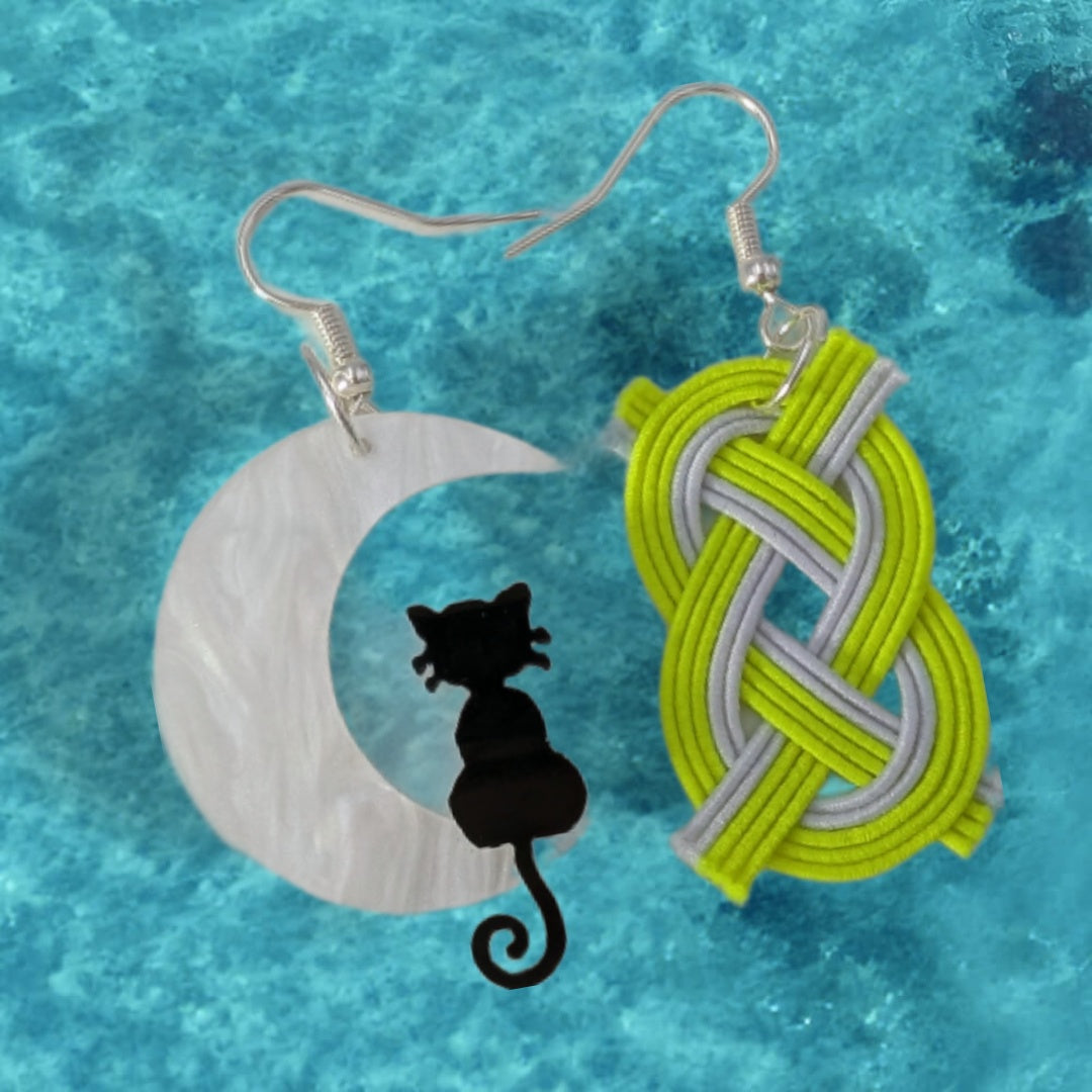 la lune avec le chat & nœud Dakiwaji