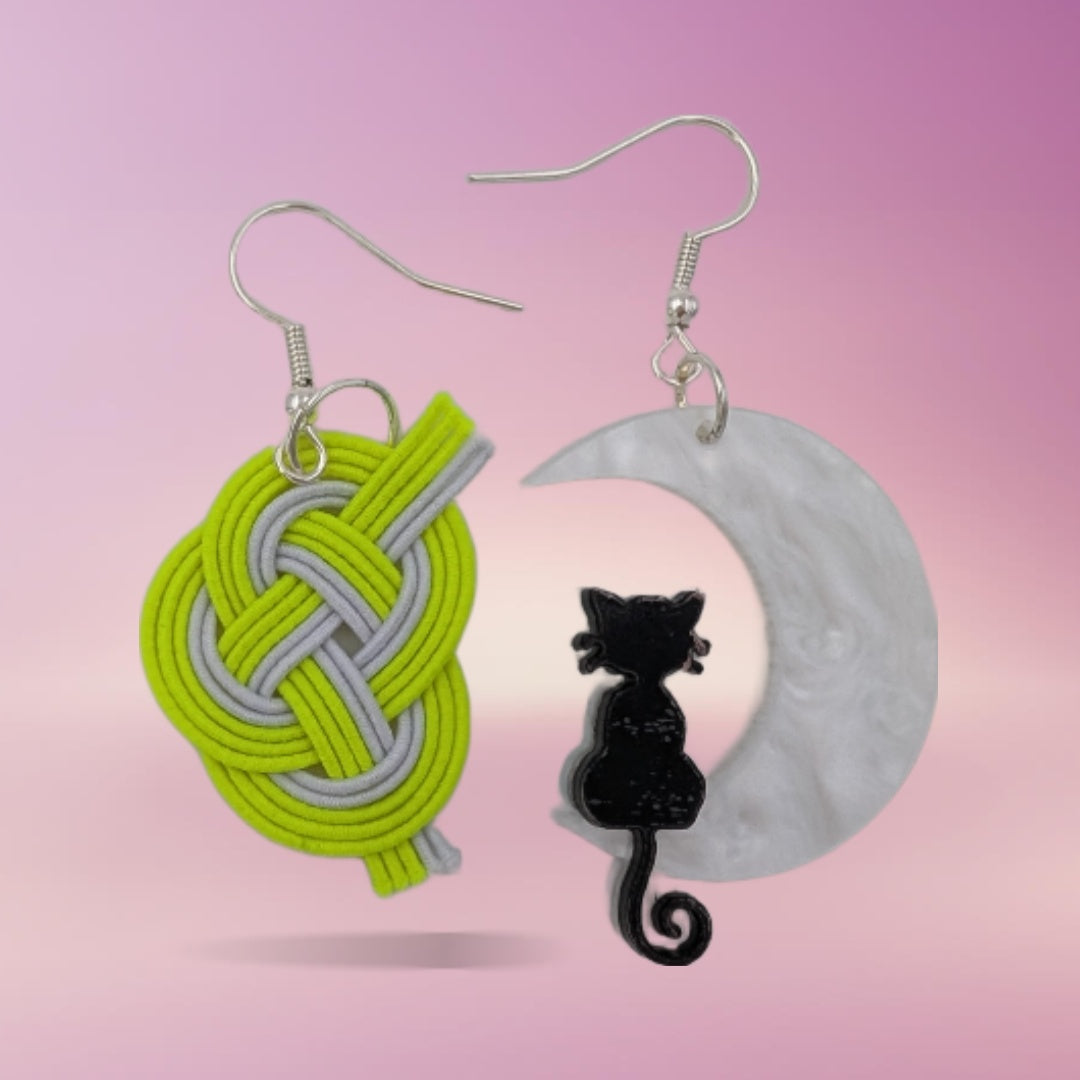 la lune avec le chat & nœud Awaji