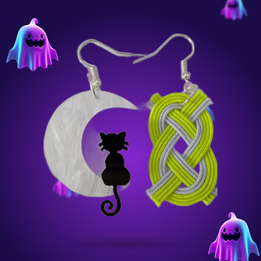 la lune avec le chat & nœud Dakiwaji