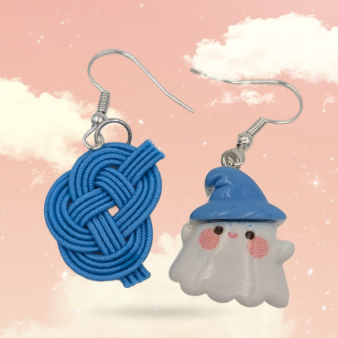 petit fantôme coiffé bleue & nœud Awaji