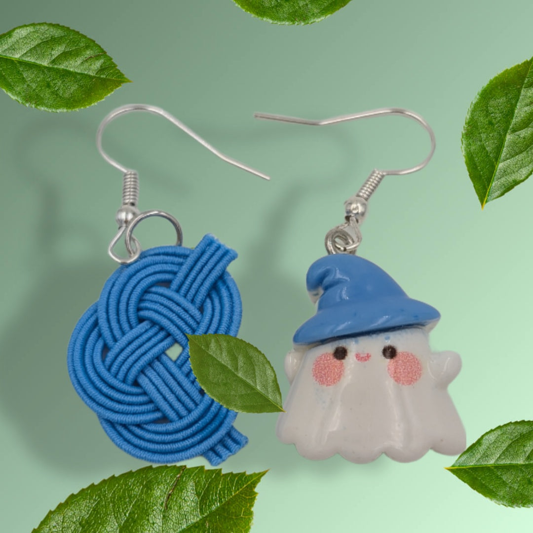 petit fantôme coiffé bleue & nœud Awaji