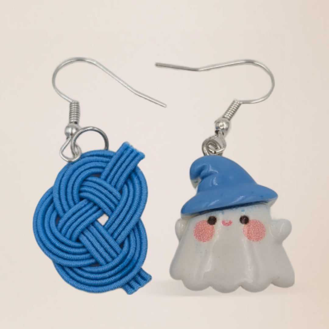 petit fantôme coiffé bleue & nœud Awaji