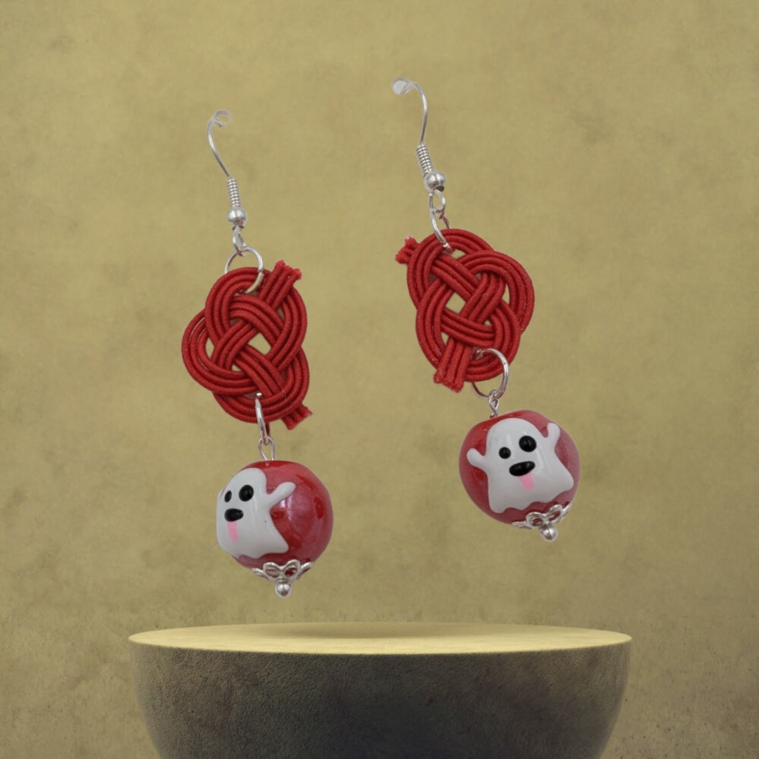 petit perles acryliques fantôme qui tire la langue & nœud Awaji
