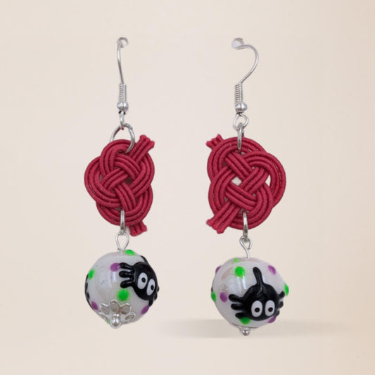 petit perles acrylique araignée mignonne aux grands yeux& nœud Awaji