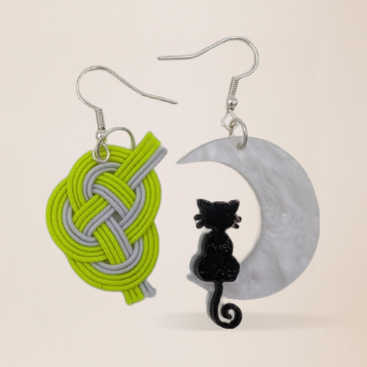 la lune avec le chat & nœud Awaji